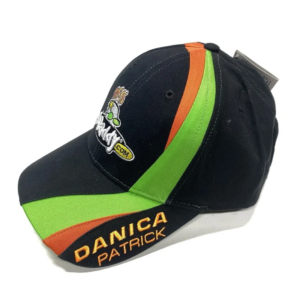 NASCAR Chase Authentic Go Daddy Danica Patrick green Orange Swirl adjustable NEW